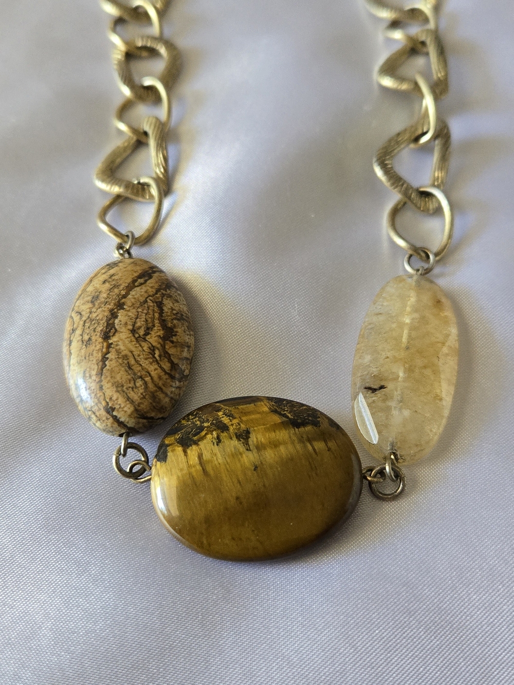 Lia Sophia Rock Bottom Gold-Tone Link Necklace - Picture 2 of 4